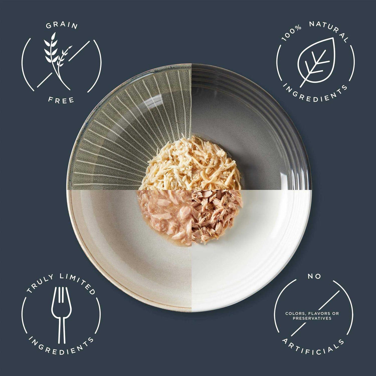 Natural Wet Cat Food Tuna Fillet with Sea Bream in Broth J448335