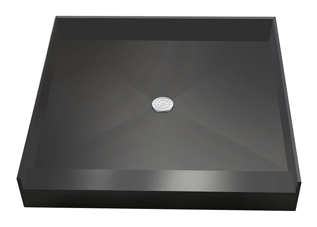 37x22 Single Threshold Shower Base with Bench and Drain J9267