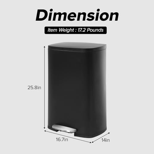 White 13 Gallon Stainless Steel Step Waste Bin K7349