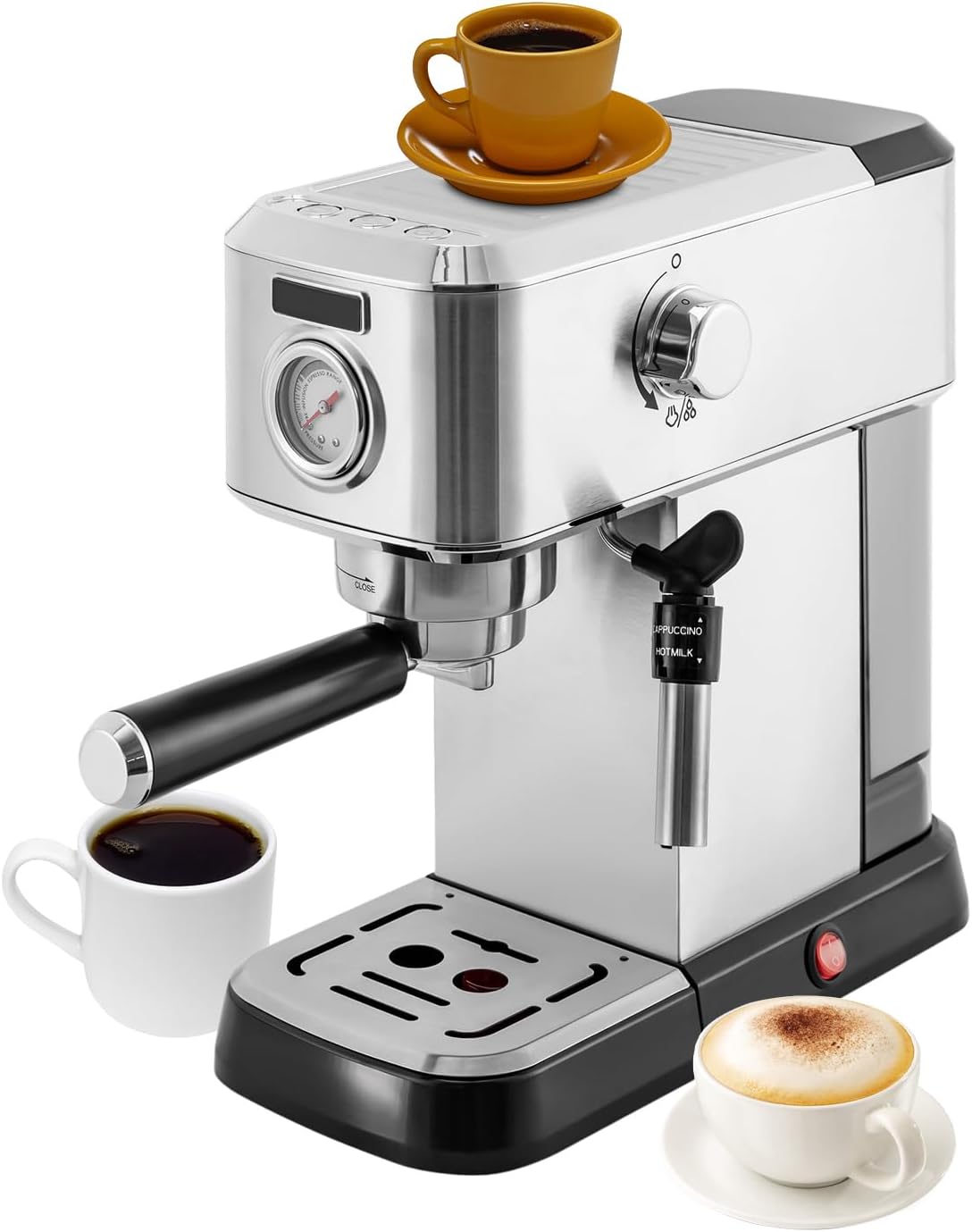 15 Bar Espresso Machine with Milk Frother Steamer G62027