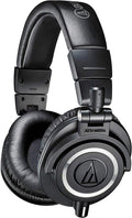Black Professional Studio Monitor Headphones with Detachable Cable L199435