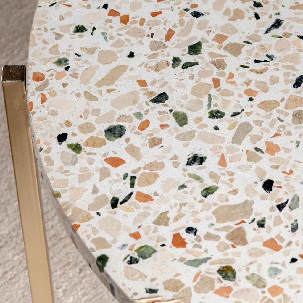 Gold Terrazzo Accent Table G434