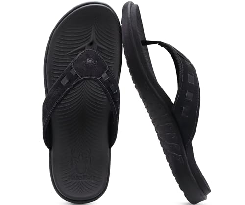 Mens Sport Flip Flops Orthotic Thong Sandals with Arch Support H38273