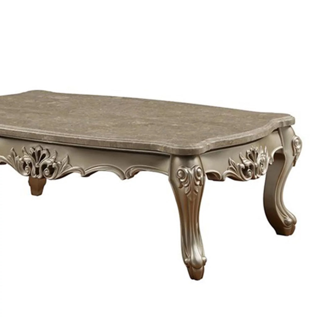Marble Top Wooden Coffee Table V40548