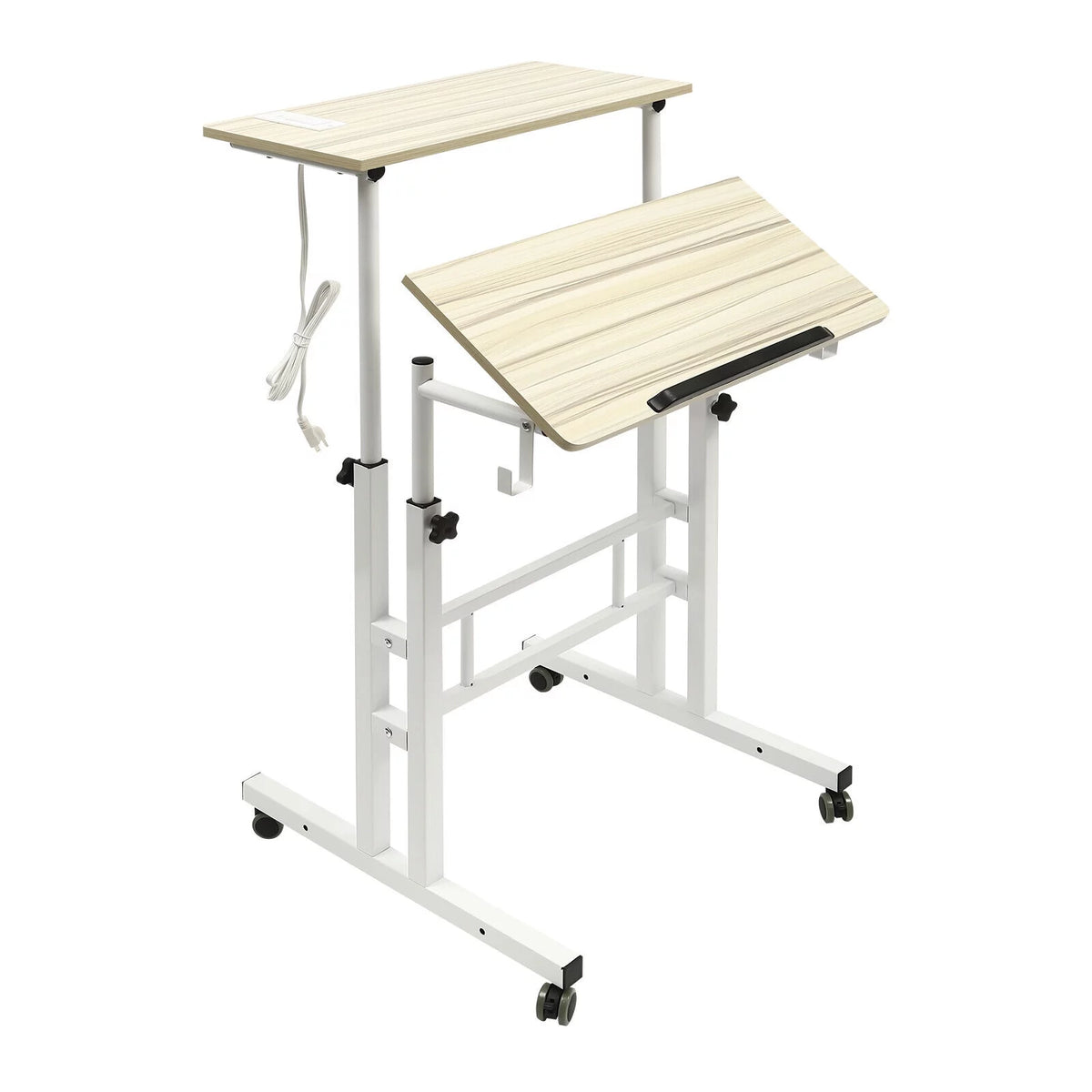 115cm Height Adjustable Rolling Laptop Desk O214995