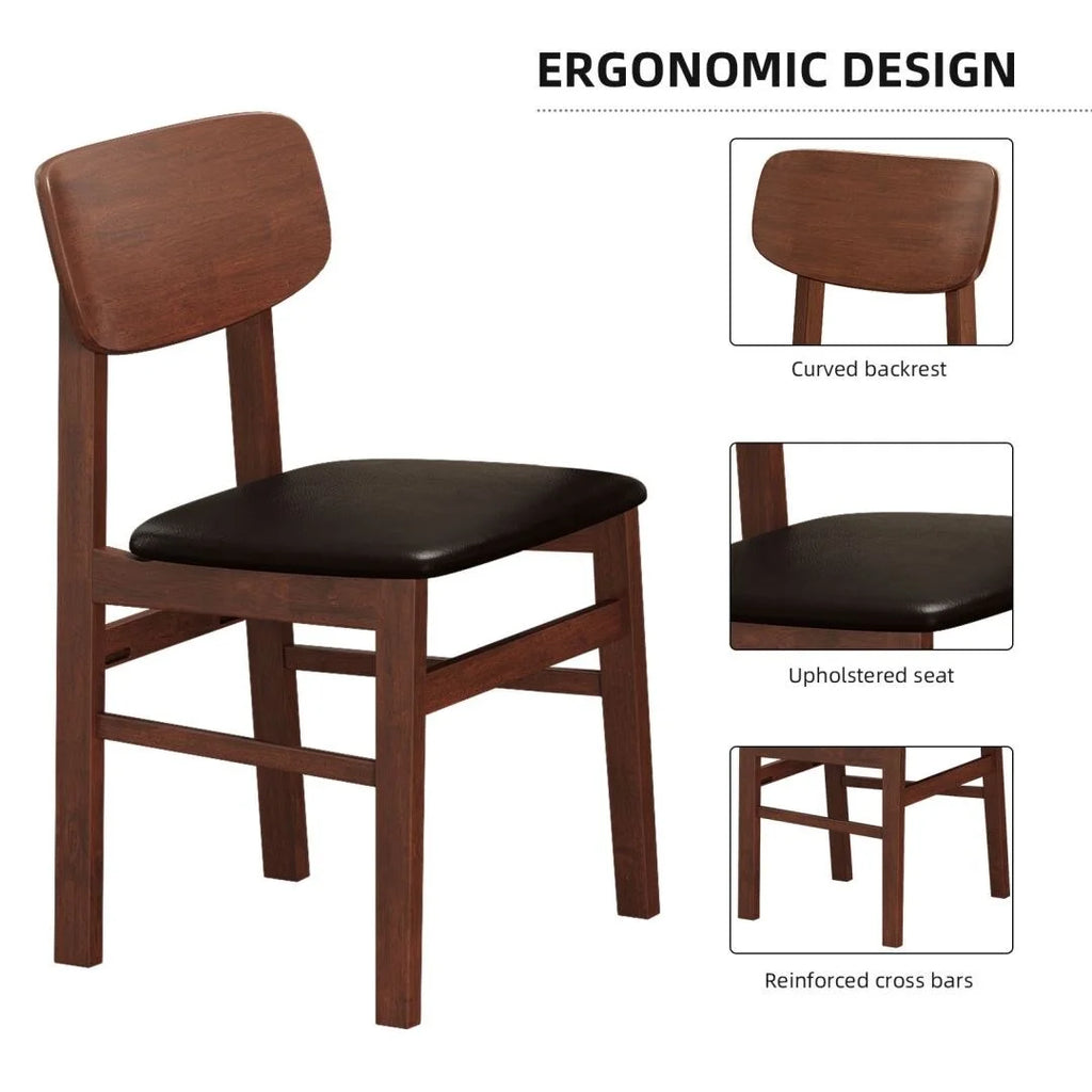 Solid RubberWood 5 Pieces Dining Table Set G8331