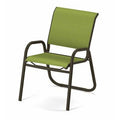 Stacking Patio Dining Chair Textured Beachwood Lime G85850