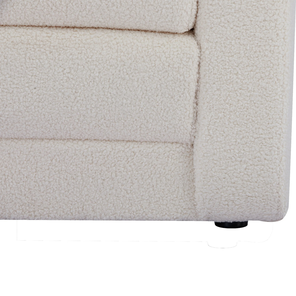 Ivory Polyester Sherpa Convertible Chair B4029