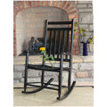 Coastal Pink Wood Rocking Chair M761