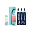 Sparkling Water Soda Maker Machine with 3 60L CO2 Cartridge, 1L and 0.5L Bottles B567151