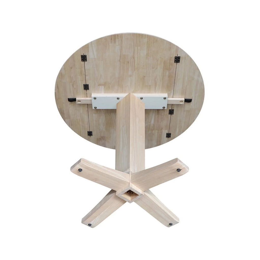 42" Round Solid Wood Drop Leaf Counter Height Dining Table I931387