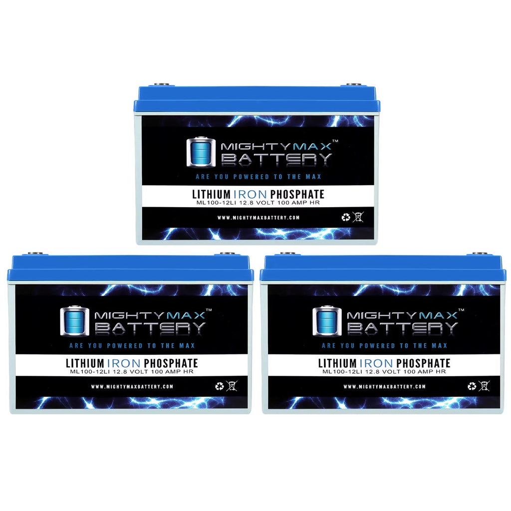 12V 100AH Lithium Replacement Battery 3 Pack K85960