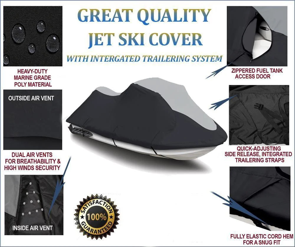 Black/Grey Trailerable Jet Ski Cover U30371