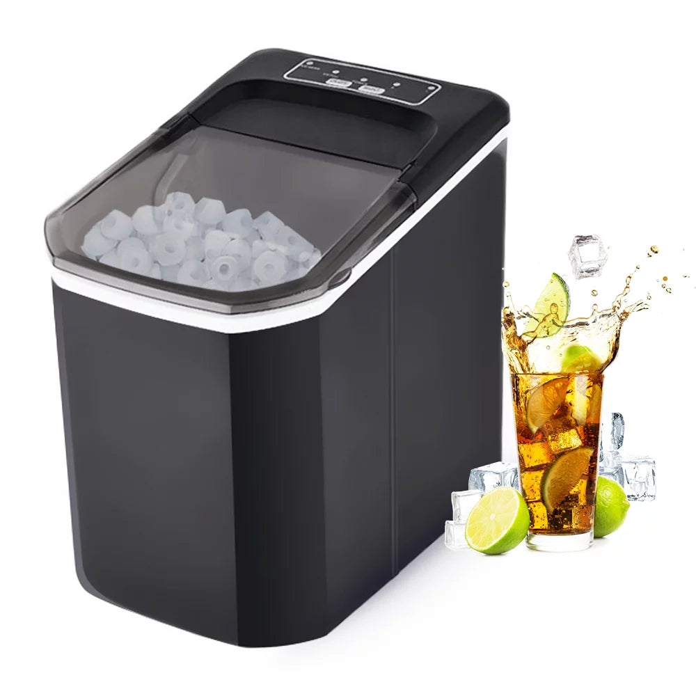 Countertop Ice Maker with Ice Basket, 2 Sizes of Ice J50846