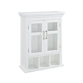 White Two Door Wall Cabinet with Cubbies L1177