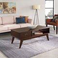 Solid Hardwood 48 Inch Wide Rectangle Mid Century Modern Coffee Table E30664