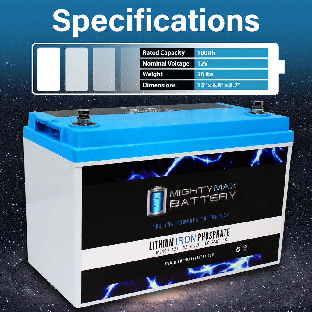 12V 100AH Lithium Replacement Battery 3 Pack K85960