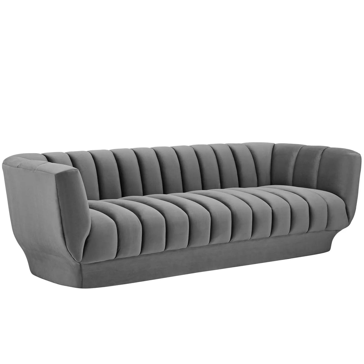 Gray Performance Velvet Sofa and Armchair Set A894