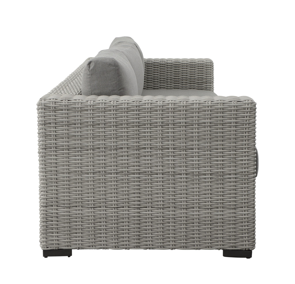 HDPE Resin Wicker Outdoor Sofa with Solution-Dyed Acrylic Covers U276