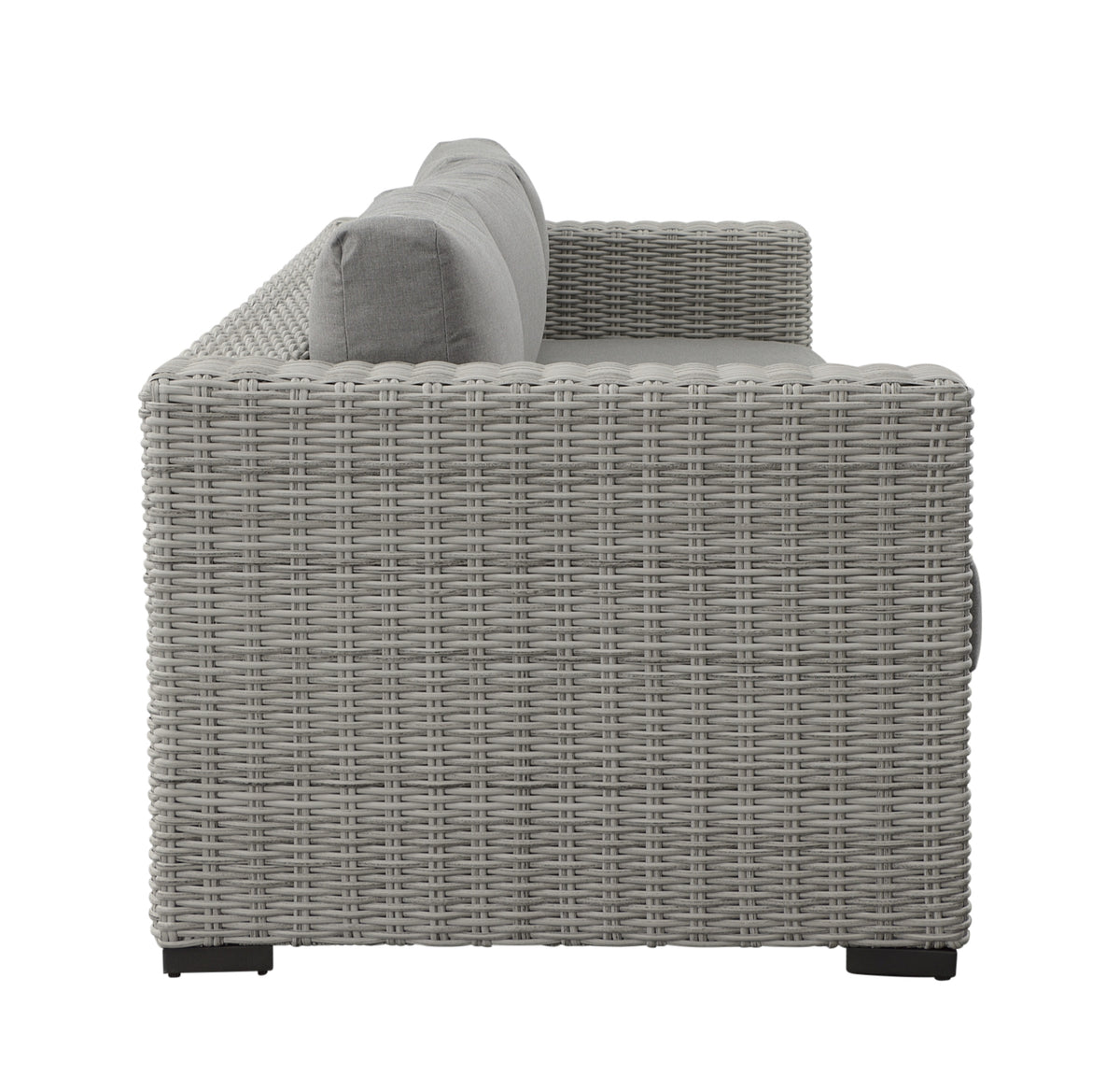 HDPE Resin Wicker Outdoor Sofa with Solution-Dyed Acrylic Covers U276