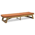 Teak and Orange Acacia Wood Chaise Lounge Set of 2 V986291