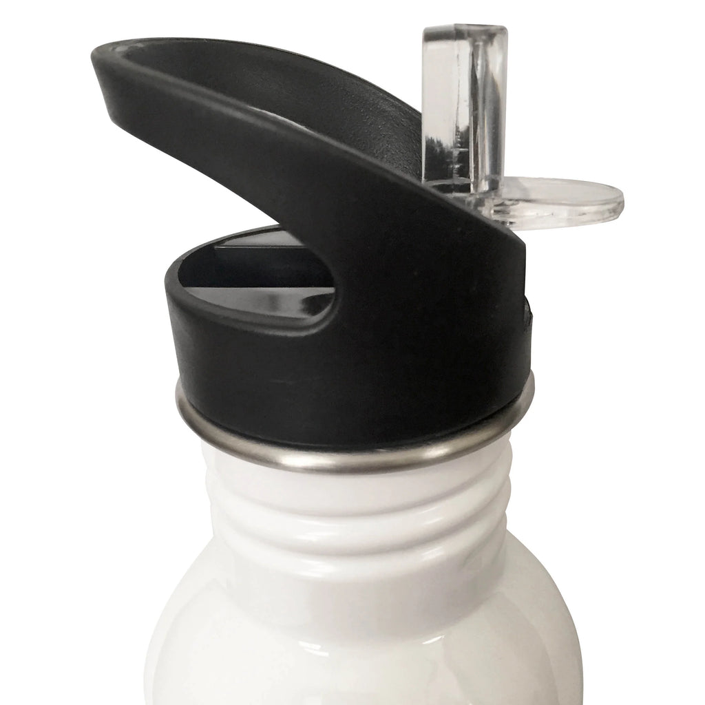 Black and White Chevron Straw Water Bottle, 21-Ounce L4457
