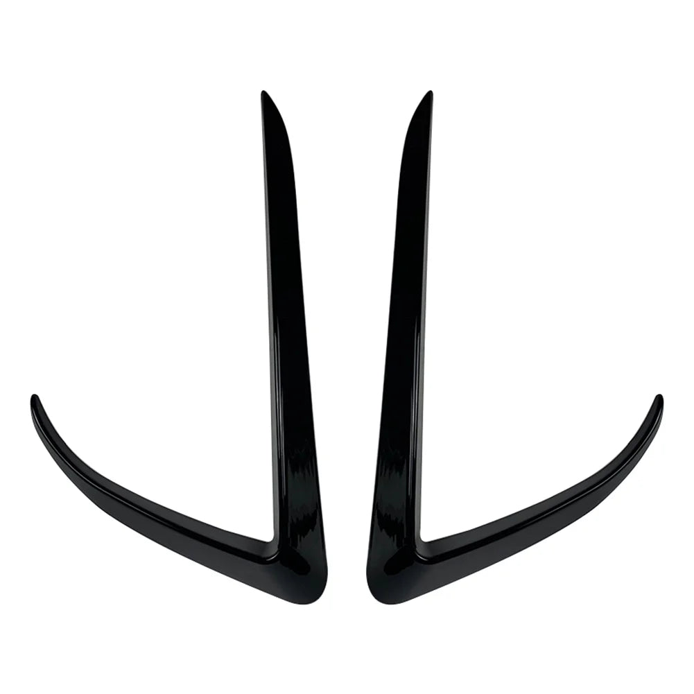 2PCS Car Front Fog Light Eyebrow Cover Trim Black I607