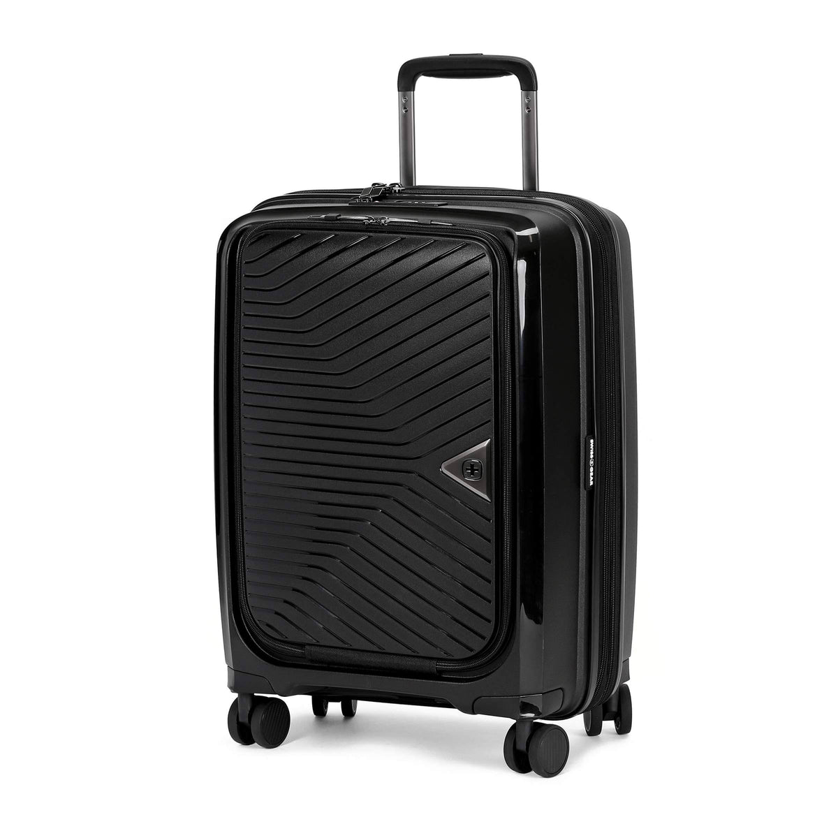 Black Hardside Expandable Carry On Suitcase Y775