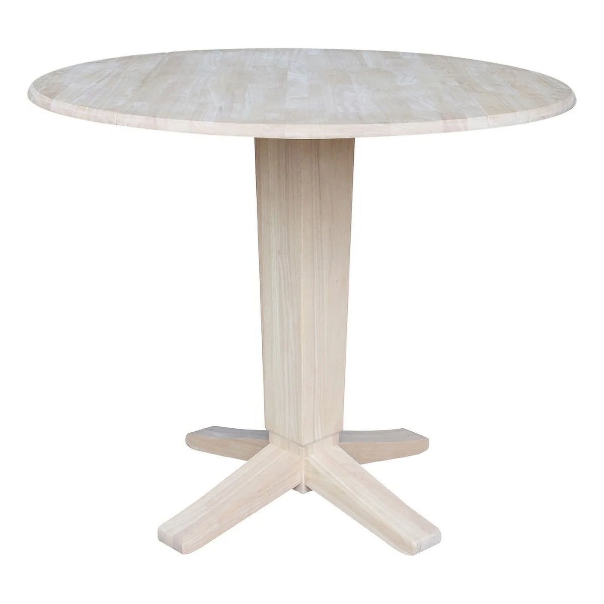 42" Round Solid Wood Drop Leaf Counter Height Dining Table I931387