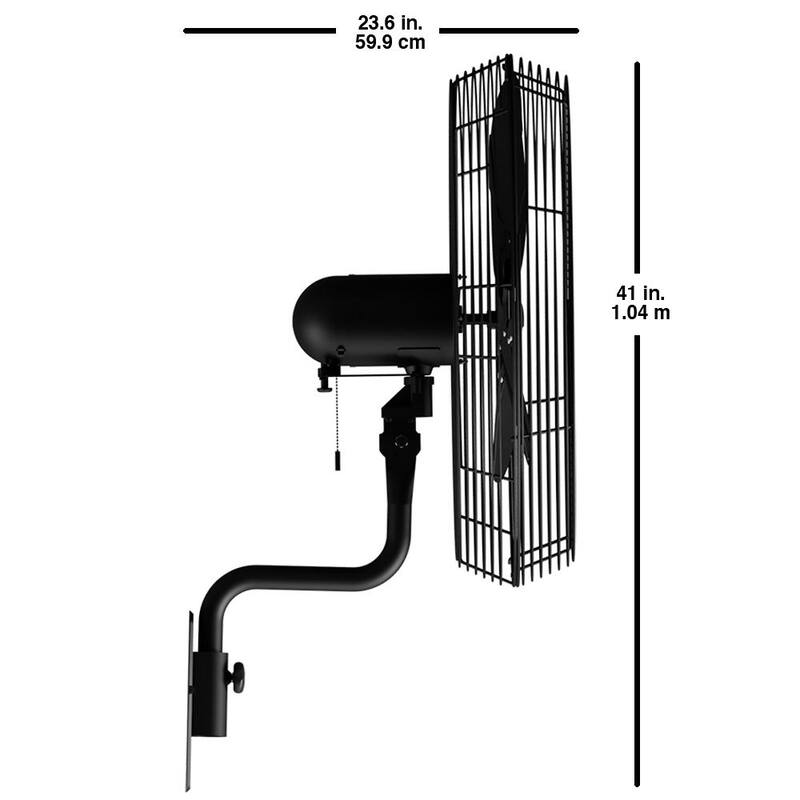 Black Wall Mount Fan J580