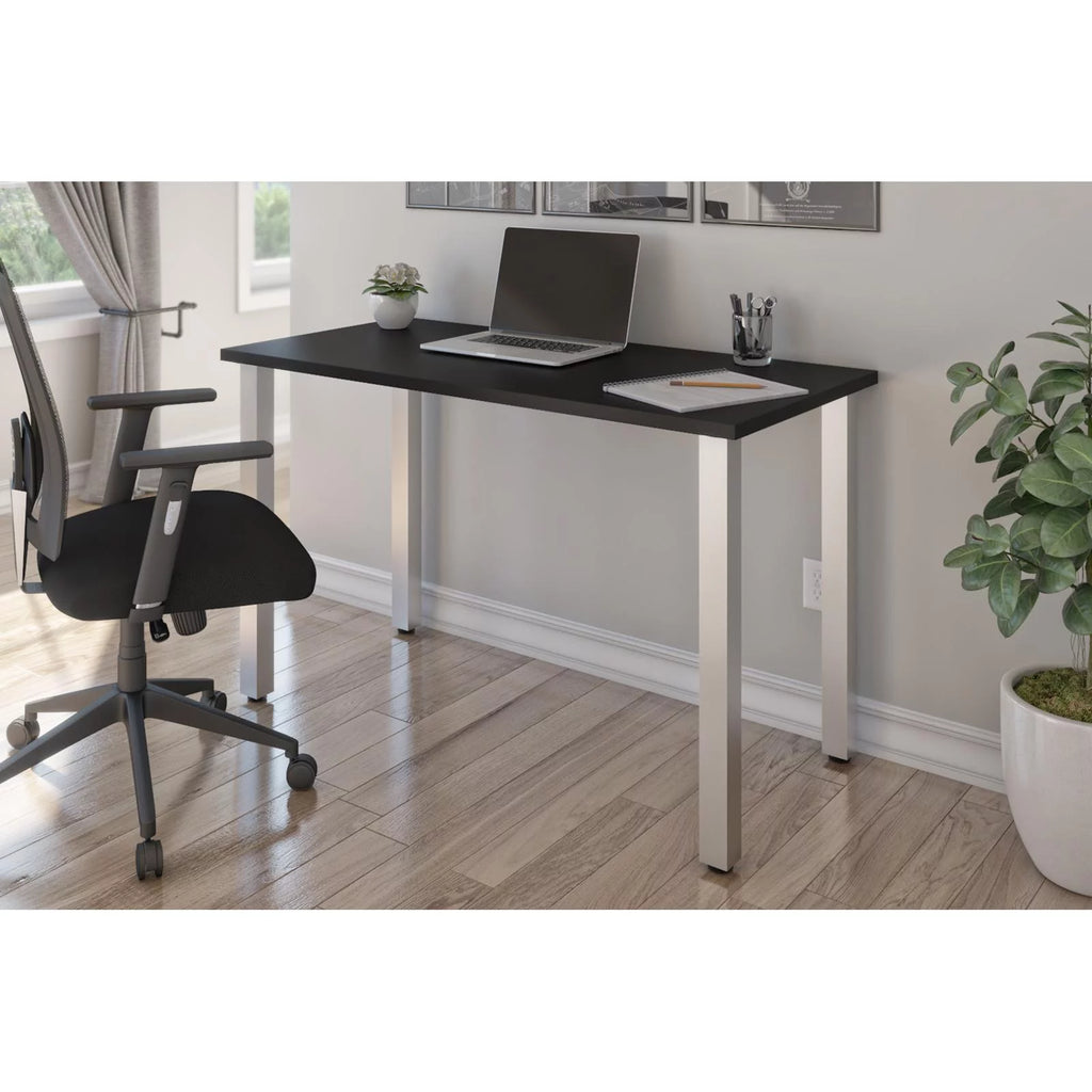 48W Table Desk with Square Metal Legs V696