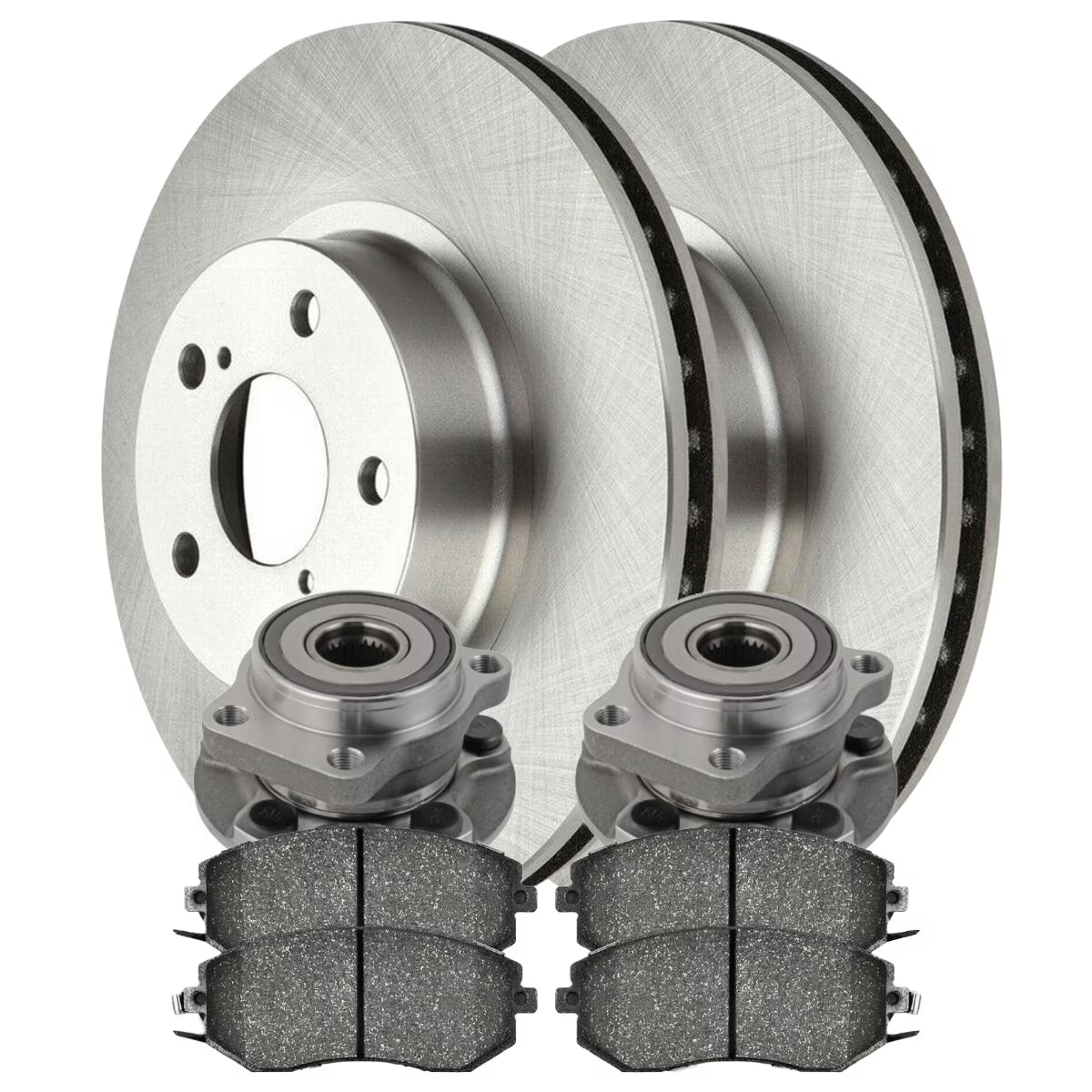 Front Wheel Bearing Hub Assembly Brake Rotor Ceramic Pad Kit P245733