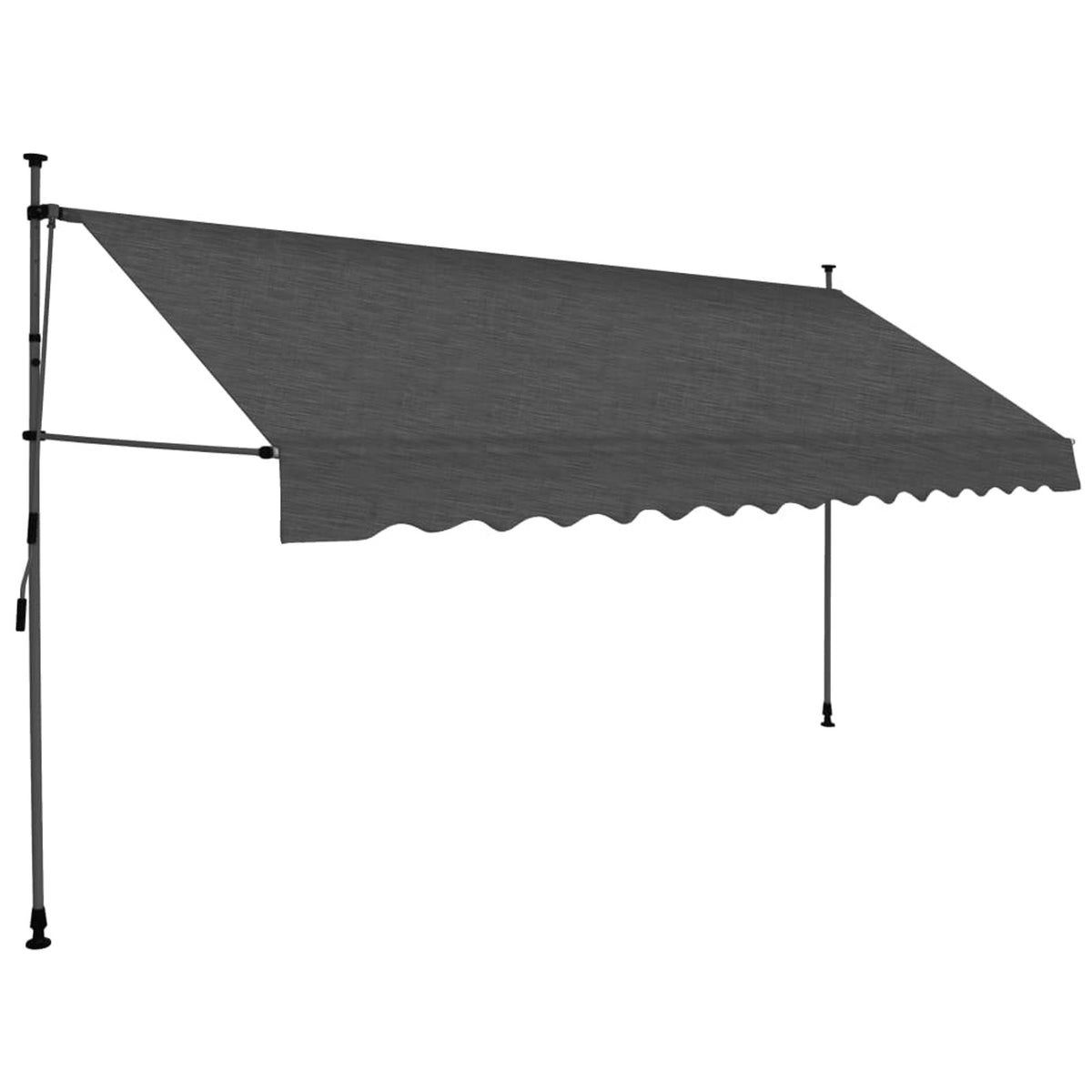 Manual Retractable Awning with 157.5" Anthracite D599