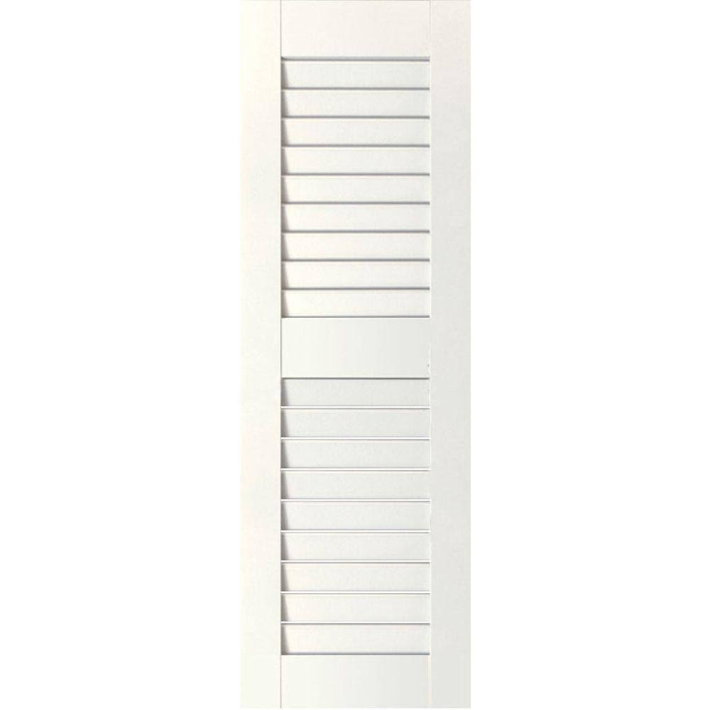 Primed Western Red Cedar Open Louvered Shutters, Per Pair X6479