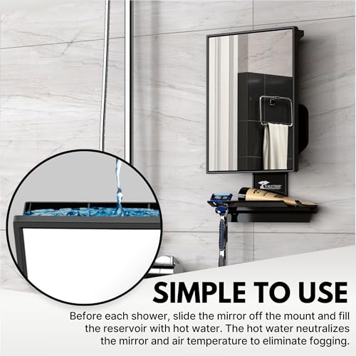 Fogless Shower Mirror with Squeegee Y72181
