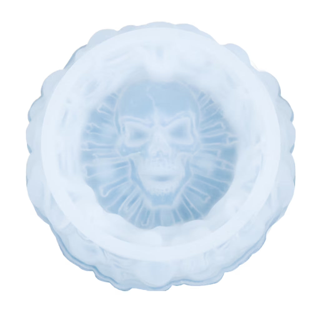 White Silica Gel Skull Ashtray Mold L974