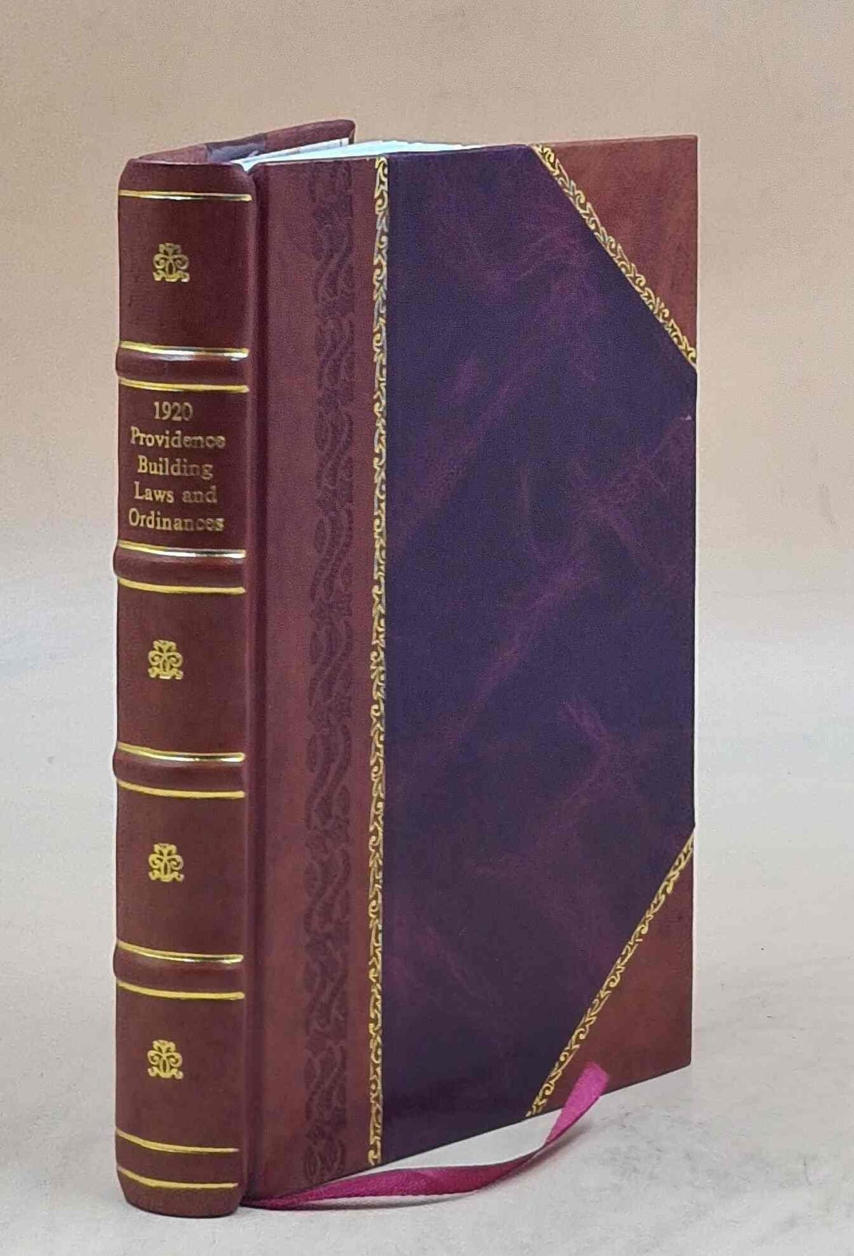 1920 Providence Building Laws and Ordinances Leather Bound B907853