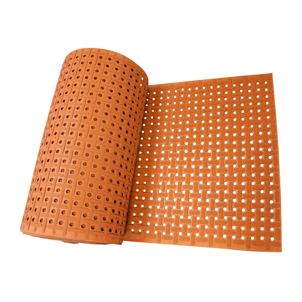 3/8 in x 34 in x 6 ft Red Non-Slip Nitrile Rubber Matting V47773