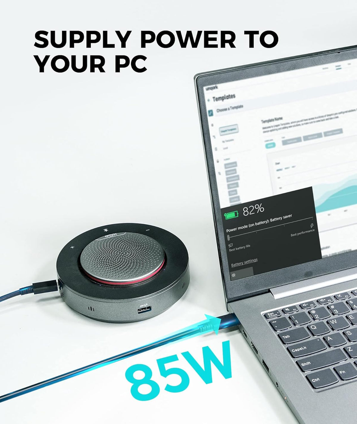 Conference Speaker with 4 Noise-canceling Mics and USB-C Docking Function V760