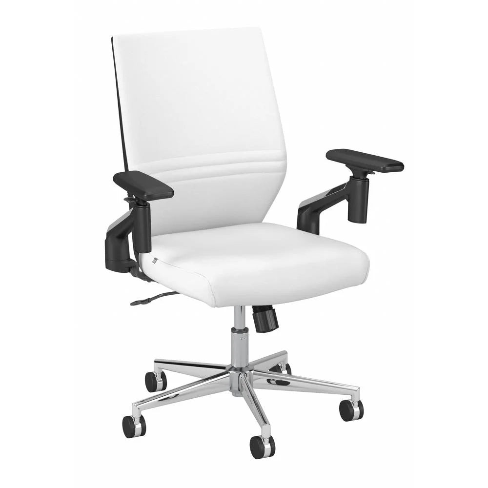 White Faux Leather Office Chair Q2564