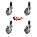 4x22 Gray Polyurethane Caster Set of 4 O287712