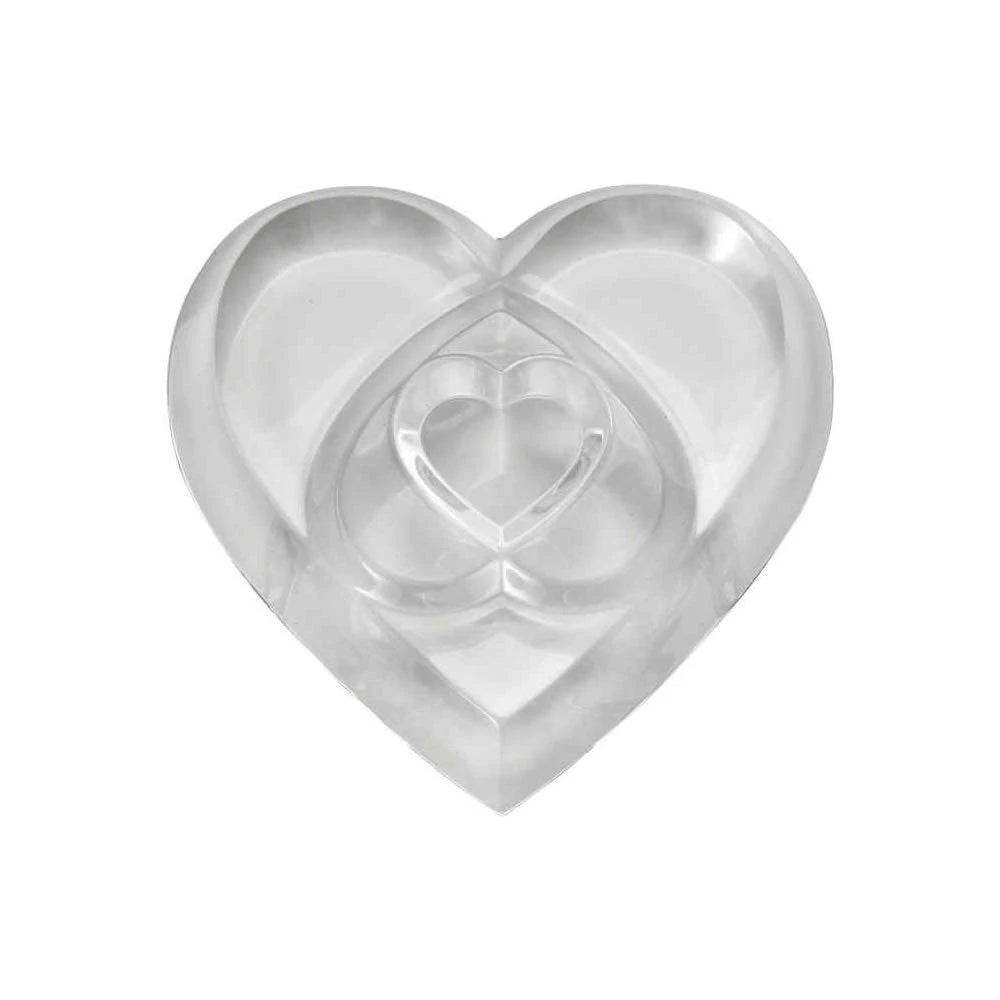 Clear Three Stacked Hearts C726