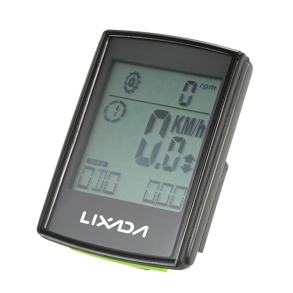 2-in-1 Wireless LCD Cycling Computer Speed Cadence Water-resistant P3594