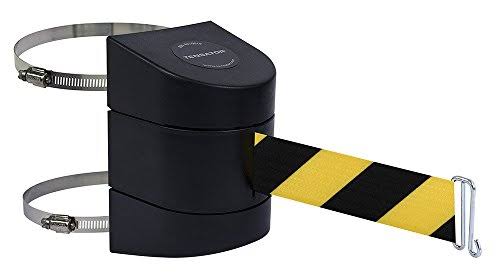 Wall Mount Black/Yellow Chevron Webbing Belt End J931