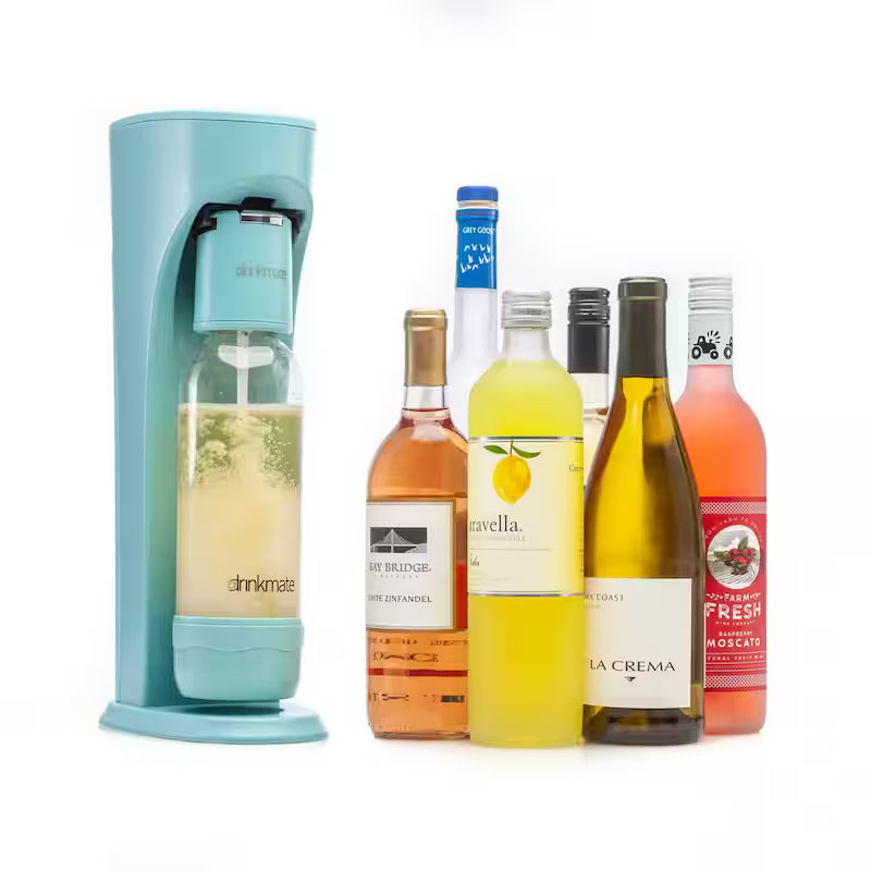 Sparkling Water Soda Maker Machine with 3 60L CO2 Cartridge, 1L and 0.5L Bottles B567151