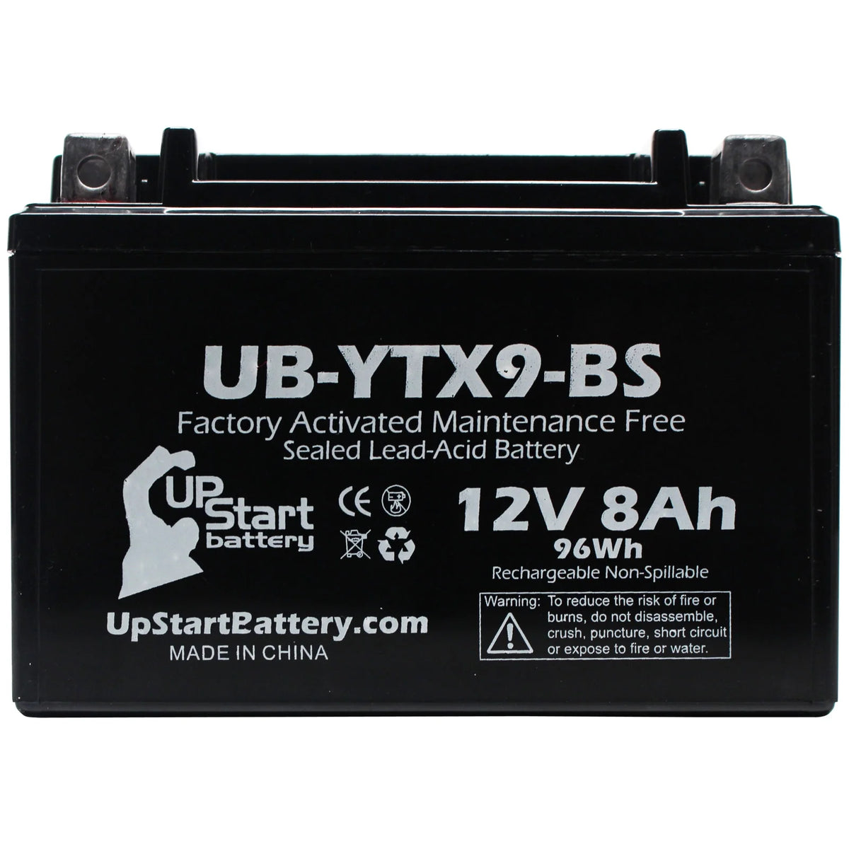 2008 Kawasaki ZX600-FA Ninja ZX-6R 600CC Motorcycle Battery - 12V, 8Ah, UB-YTX9-BS G44761