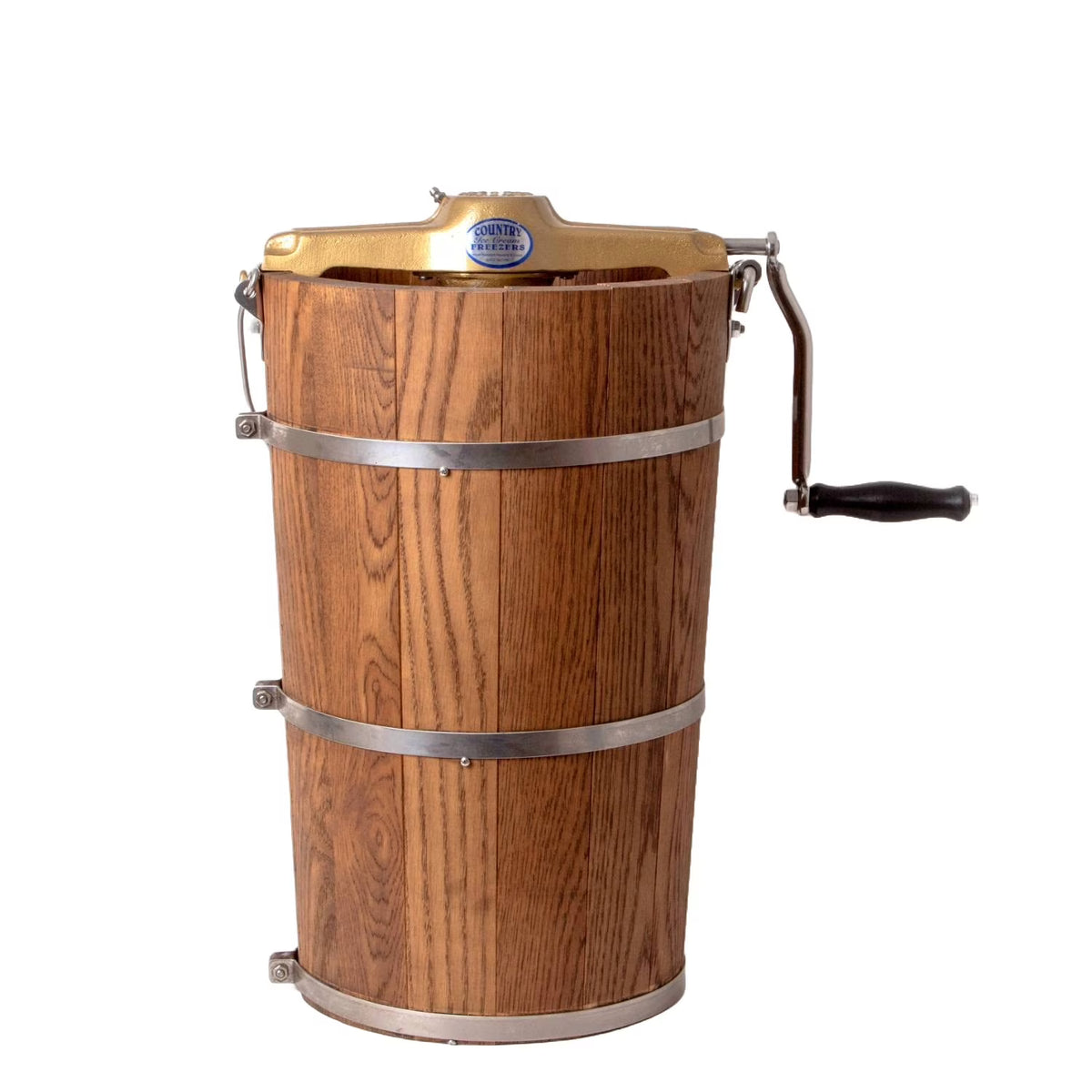 Manual Ice Cream Maker with Stainless Steel Can and Oak Tub, 8 Quart A4853