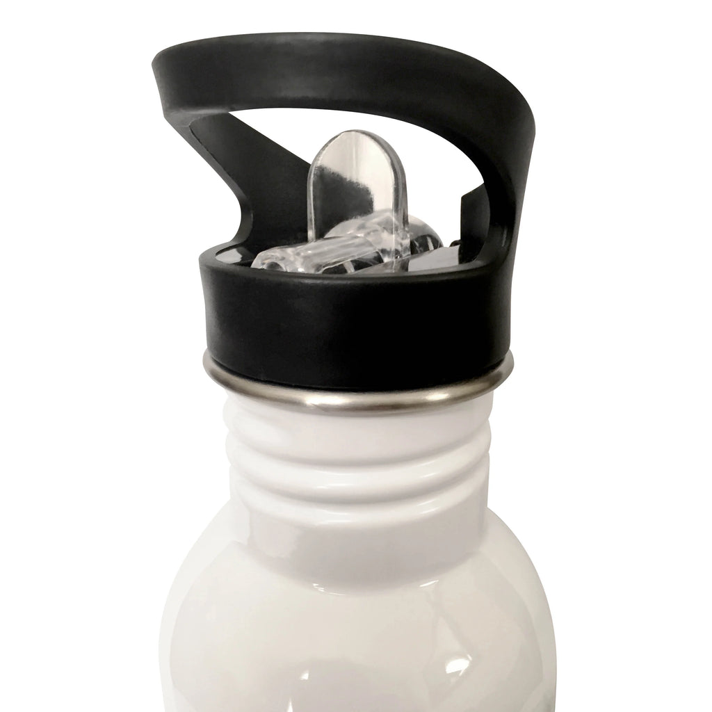 Black and White Chevron Straw Water Bottle, 21-Ounce L4457