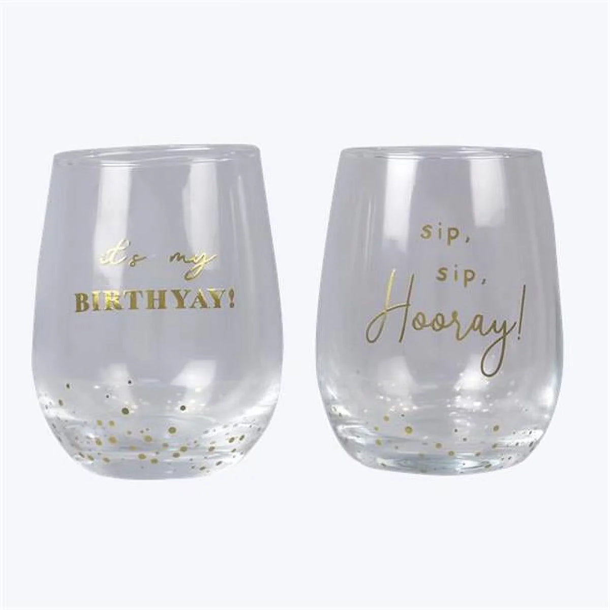 Birthday Wine Glass 2 Assorted Color T659767