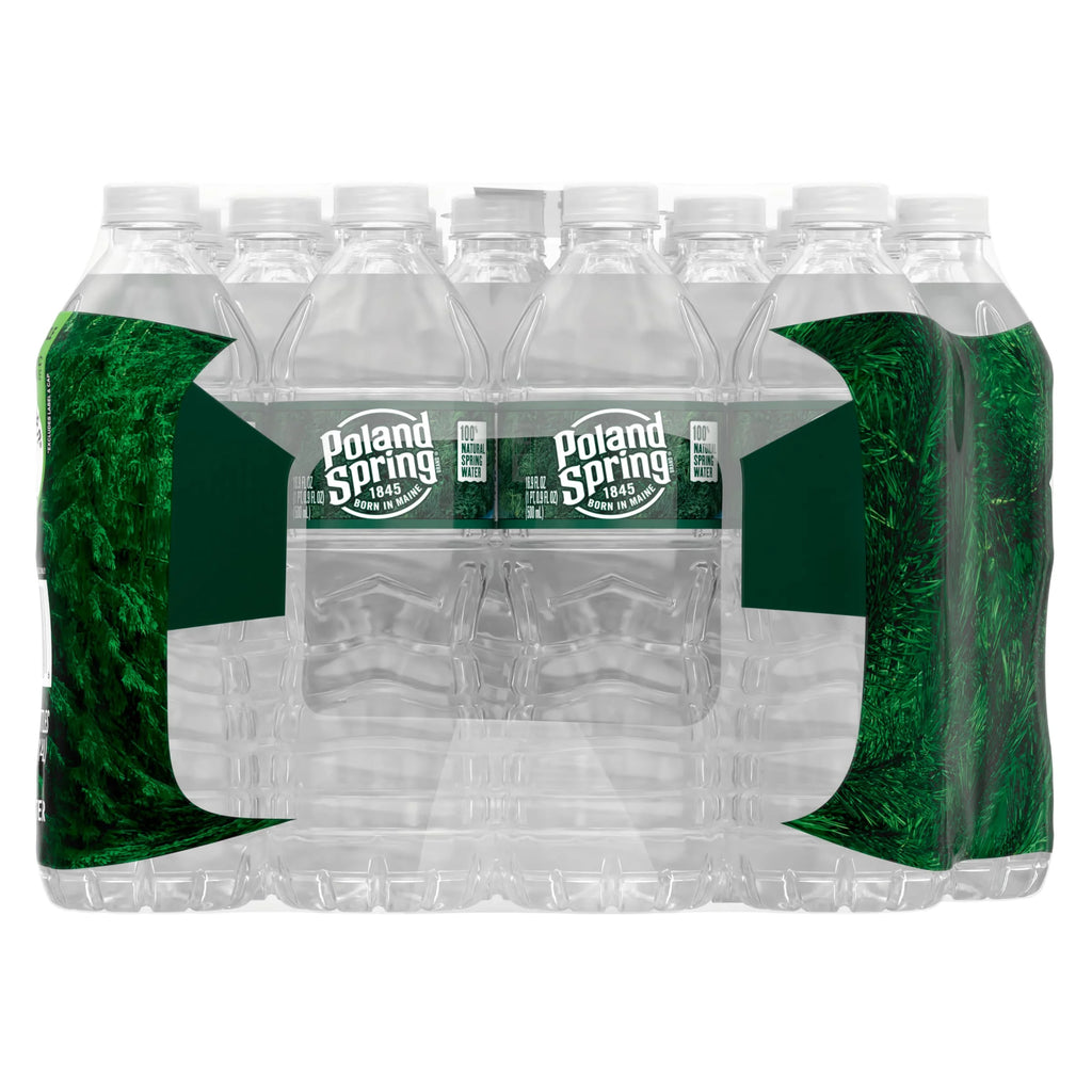 16.9-ounce Natural Spring Water Plastic Bottles (Pack of 28) C92777